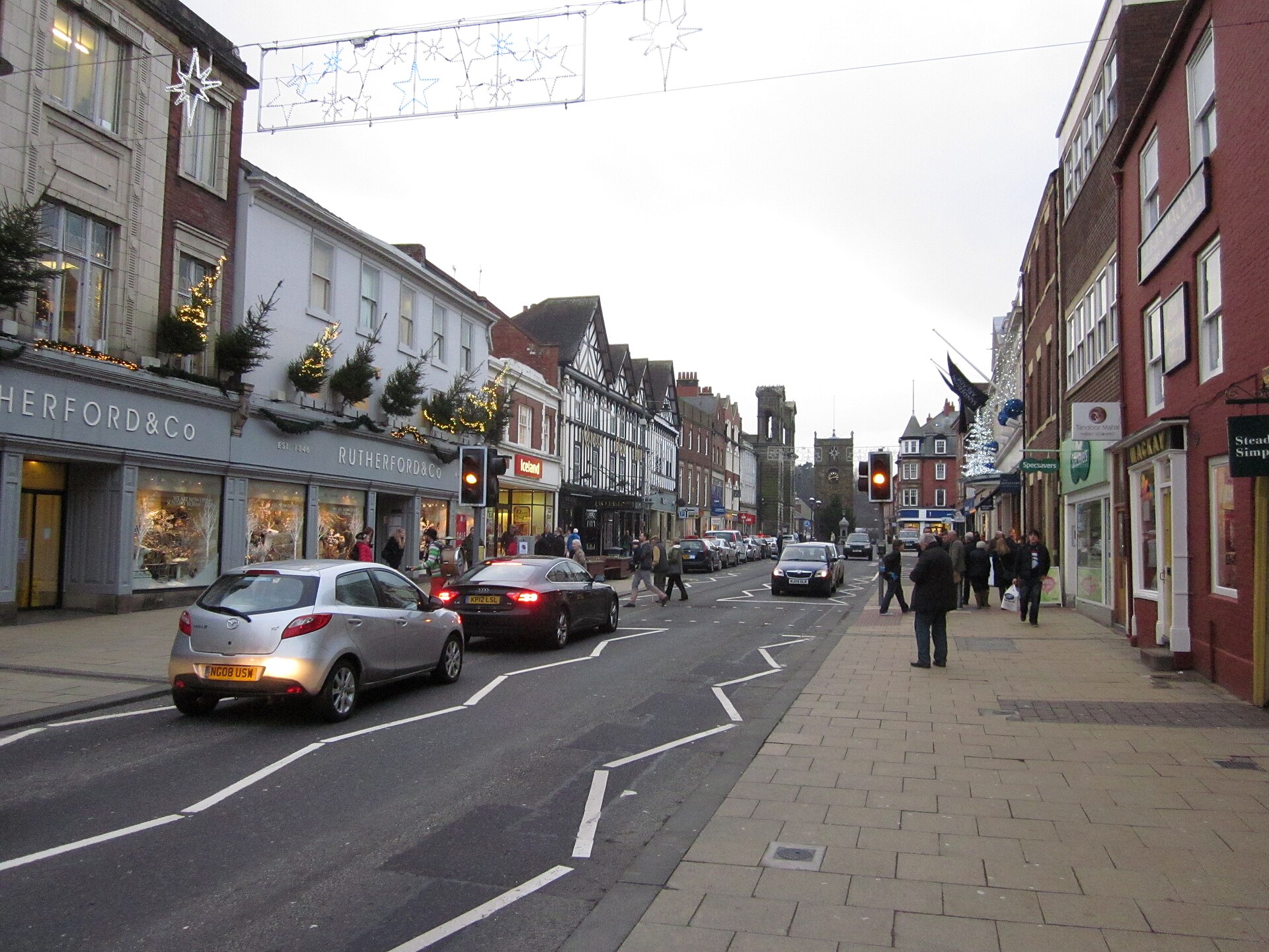 Morpeth High Street in Northumberland